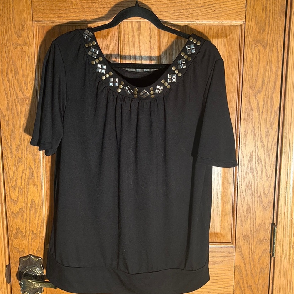 Studded neckline embellishments